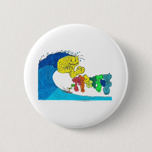 陰部サーフィン 缶バッジ (正面)