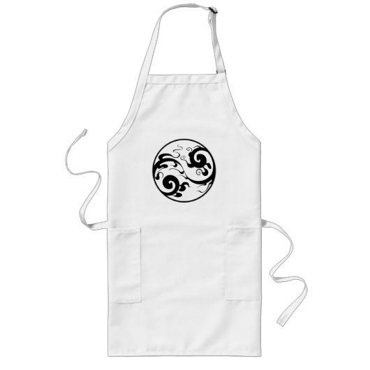 陰陽うずまきエプロン ロングエプロン (正面)