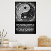 陰陽とブッダ引用文 ポスター (キッチン)