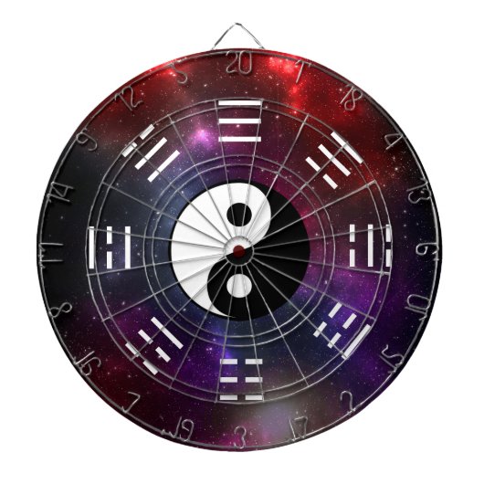 陰陽とBaguaトリグラムシンボルI-Ching ダーツボード (正面)