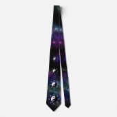 陰陽とBaguaトリグラムシンボルI-Ching ネクタイ (正面)