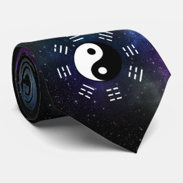 陰陽とBaguaトリグラムシンボルI-Ching ネクタイ