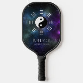陰陽とBaguaトリグラムシンボルI-Ching ピックルボールラケット (正面)