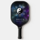 陰陽とBaguaトリグラムシンボルI-Ching ピックルボールラケット (裏面)