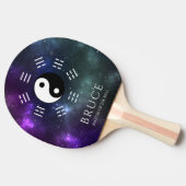 陰陽とBaguaトリグラムシンボルI-Ching 卓球ラケット (横)