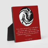 陰陽とeeカミングス引用文 フォトプラーク (正面)