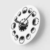 陰陽のろばの時計 ラウンド壁時計 (傾斜)