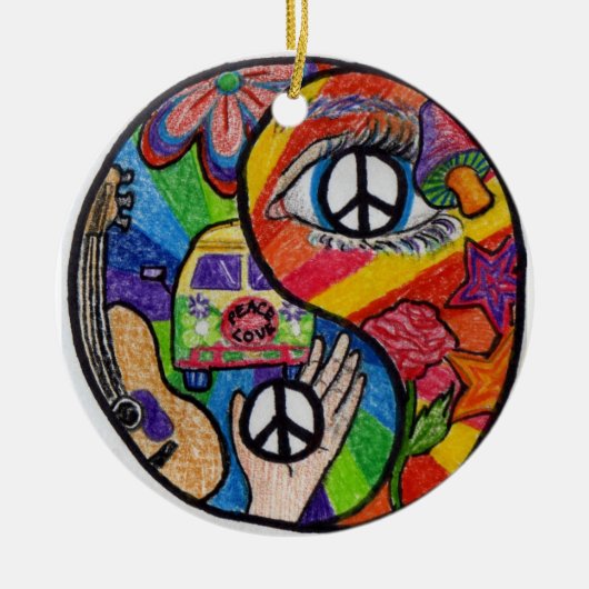 陰陽のオーナメント セラミックオーナメント (正面)