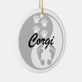 陰陽のコーギー セラミックオーナメント (右)