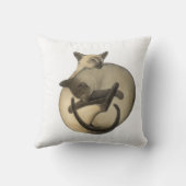 陰陽のシャム猫の枕 クッション (裏面)