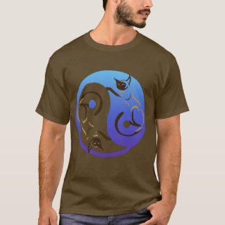 陰陽のシャム猫のTシャツ Tシャツ