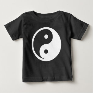 陰陽のシンボル - ソリッドタトゥーデザイン2 ベビーTシャツ