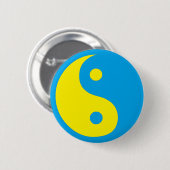 陰陽のスウェーデン人のスタイル 缶バッジ (正面&裏面)