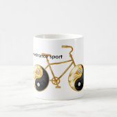 陰陽のタオのバイクの弾丸音の禅 コーヒーマグカップ (中央)