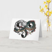 陰陽のデザイン カード (黄色い花)