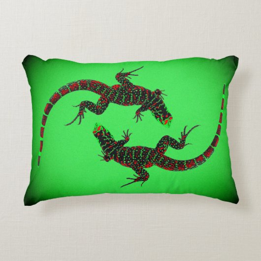 陰陽のトカゲ アクセントクッション (正面)