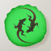 陰陽のトカゲ ラウンドクッション (裏面)