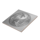 陰陽のドラゴン、ステンレス鋼 タイル (側面)