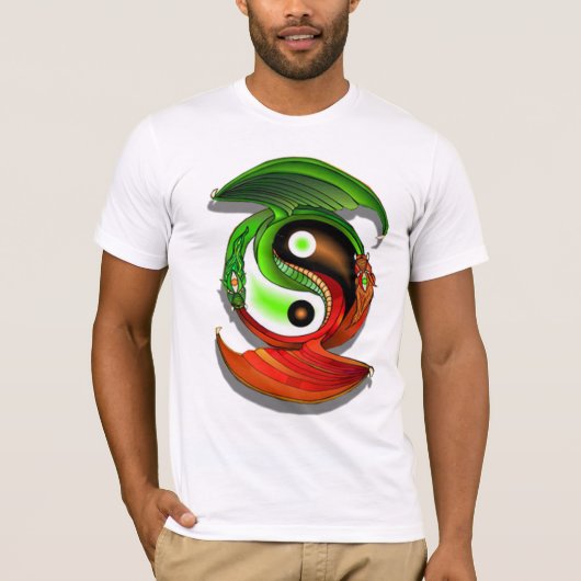陰陽のドラゴン Tシャツ (正面)