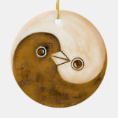 陰陽のハト派議員の陶磁器の装飾 セラミックオーナメント (裏面)