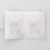 陰陽のハートの天使によっては水彩画が飛びます カード (内部)