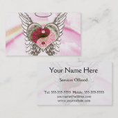 陰陽のハートの天使によっては水彩画が飛びます 名刺 (正面/裏面)