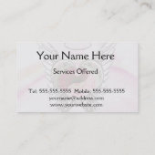 陰陽のハートの天使によっては水彩画が飛びます 名刺 (裏面)