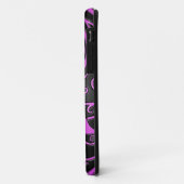 陰陽のバラ、紫色および黒 Case-Mate iPhoneケース (裏面/左)