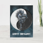 陰陽の中国のなドラゴンのカスタマイズ可能な挨拶状 カード (正面)