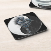 陰陽の中国のなドラゴンのコルクのコースター コースター (左側)