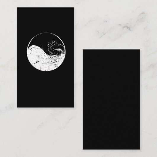 陰陽の仏教の道教のギフトのサーフィンのビーチの波 名刺 (正面/裏面)