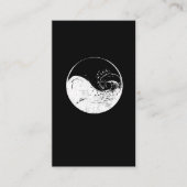 陰陽の仏教の道教のギフトのサーフィンのビーチの波 名刺 (正面)