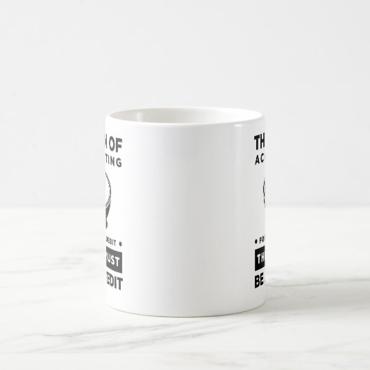 陰陽の会計のマグ会計の禅 コーヒーマグカップ (中央)