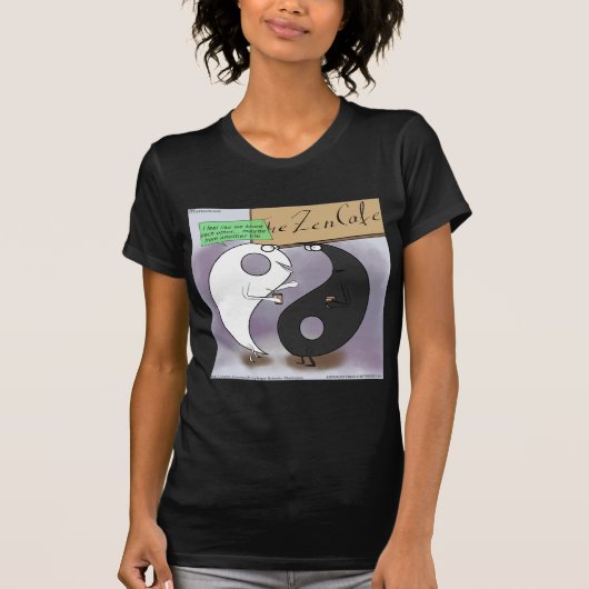 陰陽の出会い 禅 楽しい Tシャツ (正面)
