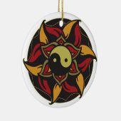 陰陽の咲くはす セラミックオーナメント (右)