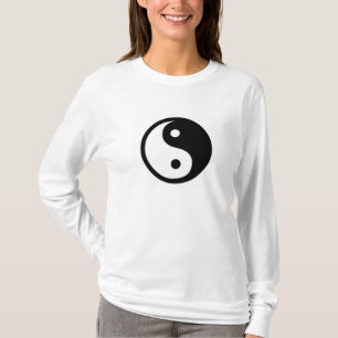 陰陽の女性長袖 Tシャツ