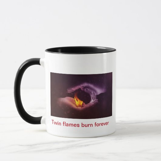 陰陽の対の炎のコーヒー・マグ マグカップ (左)