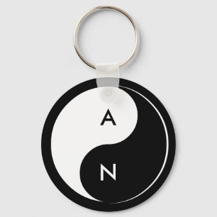 陰陽の恋人のイニシャルのkeychain キーホルダー