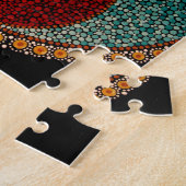 陰陽の手塗りの曼荼羅 ジグソーパズル (側面)