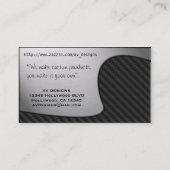 陰陽の抽象的なカーボン/ブラシをかけられたアルミニウム 名刺 (裏面)
