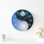 陰陽の昼夜 ラージ壁時計 (ホーム)
