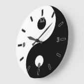 陰陽の時計(数と) ラージ壁時計 (傾斜)