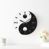 陰陽の時計(数と) ラージ壁時計 (ホーム)