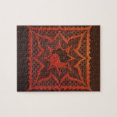 陰陽の木版画の曼荼羅 ジグソーパズル (横)