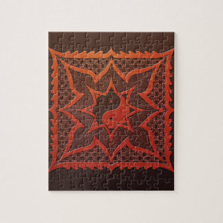 陰陽の木版画の曼荼羅 ジグソーパズル