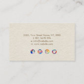 陰陽の木 – カラフル葉 名刺 (裏面)