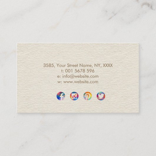 陰陽の木 – カラフル葉 名刺 (裏面)