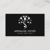 陰陽の木 – 白黒 名刺 (正面)