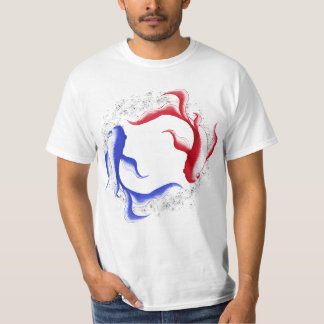 陰陽の武術フロー 抽象的な太極図デザイン Tシャツ