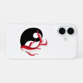 陰陽の武術フロー 抽象的な陰陽武術ステッカー iPhone 16ケース (裏面横)